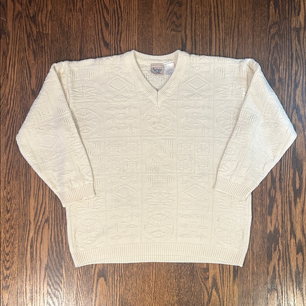Vintage 90s Nautical Themed Knit Sweater